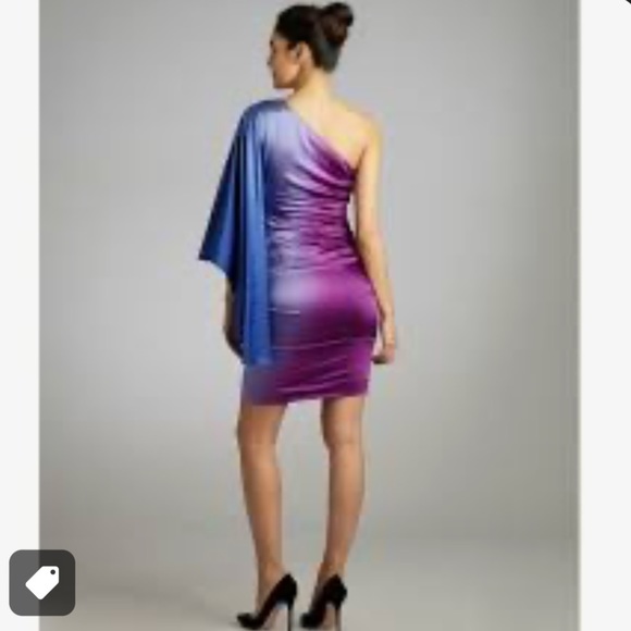 *Like New* Nicole Miller Red Burgundy Dress Women Designer Evening Cocktail Sz 4 - Picture 8 of 8